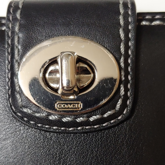 Coach wallet. Black with nickel hardware. Great condition! - Picture 2 of 7